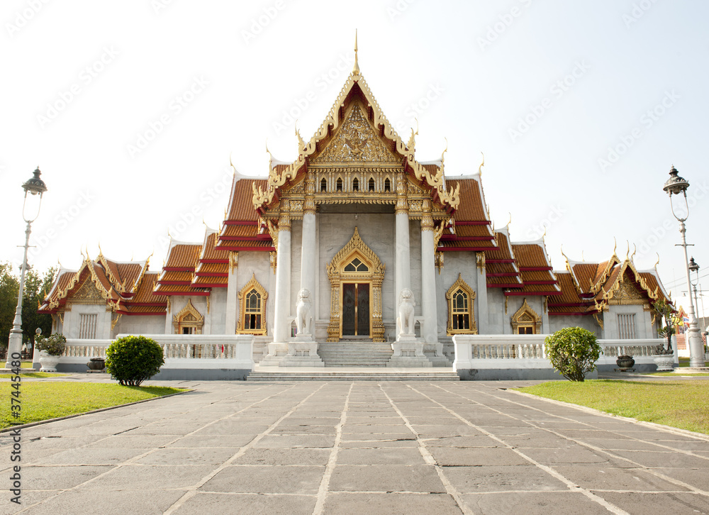 Thai Temple Wat Benjamaborphit, temple in Bangkok, Thailand