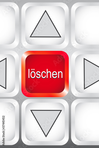 Taste loeschen rot