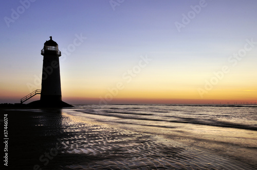 Talacre Lighthouse with sunset