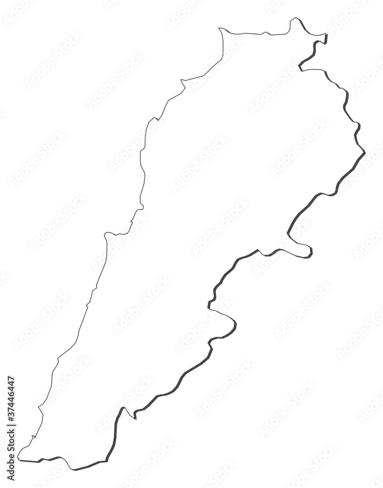 Fototapeta premium Map of Lebanon