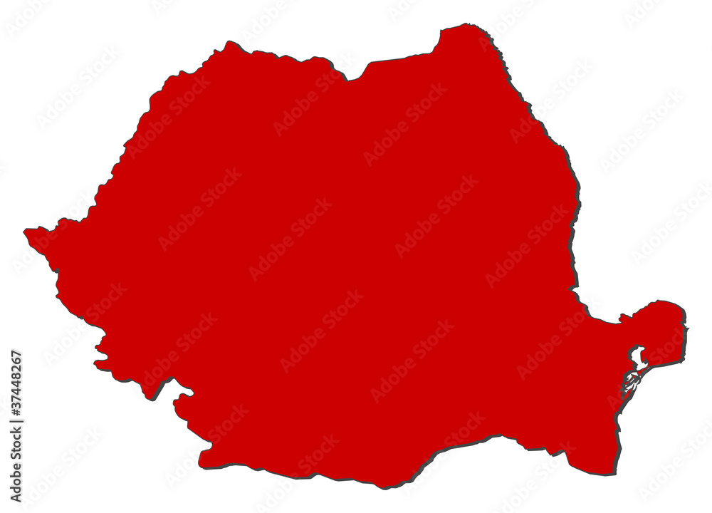 Fototapeta Map of Romania