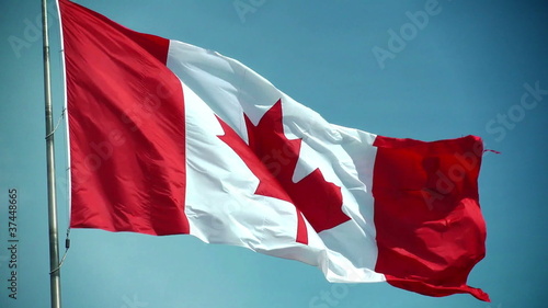 Canadian flag - Slow Motion