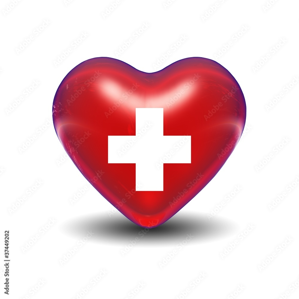 High resolution 3D heart isolated on white High resolution 3D heart isolated on white