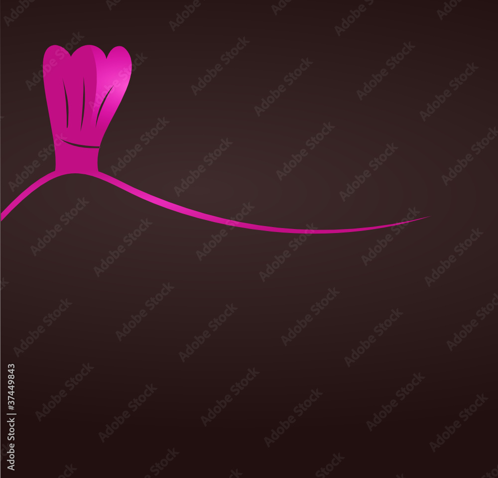 Obraz premium menu restaurant toque rose