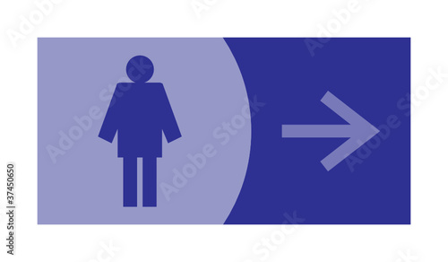 signe, symbole, picto, logo, flèche, homme, toilettes