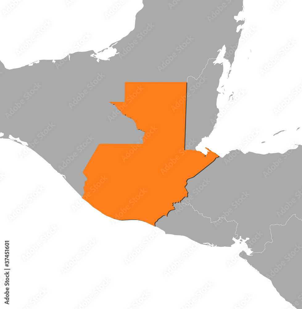 Fototapeta premium Map of Guatemala
