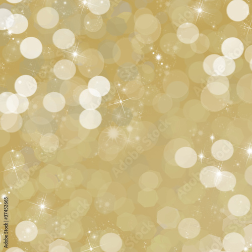fond doré et étoilé - ambiance de fête de fin d'année © AMATHIEU