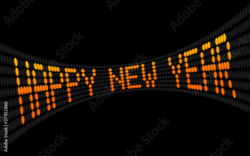 led lauftext happy new year I