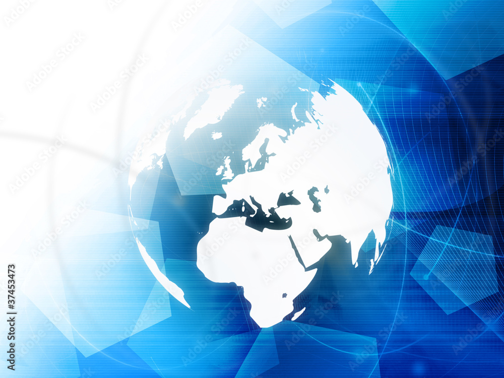 Naklejka premium Europe map technology