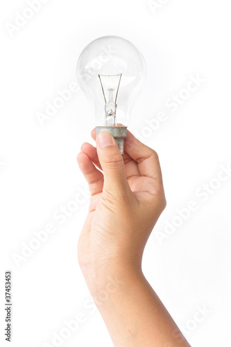 light bulb in hand