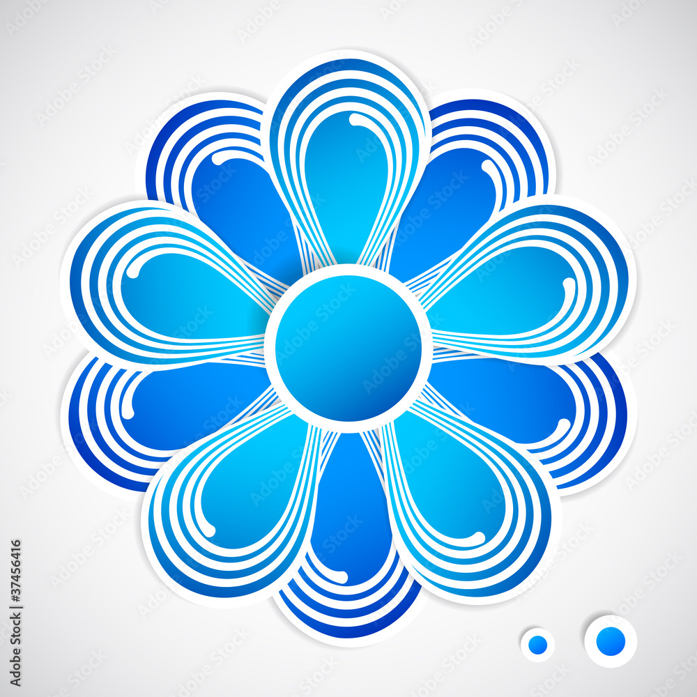 Abstract flower with petals in the form of drops. Abstract flower with petals in the form of drops.