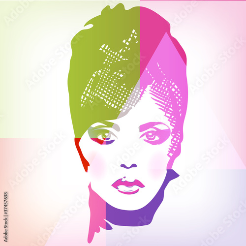 Woman image, fashion background concept