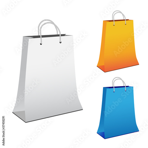 Vector paper shopping bags