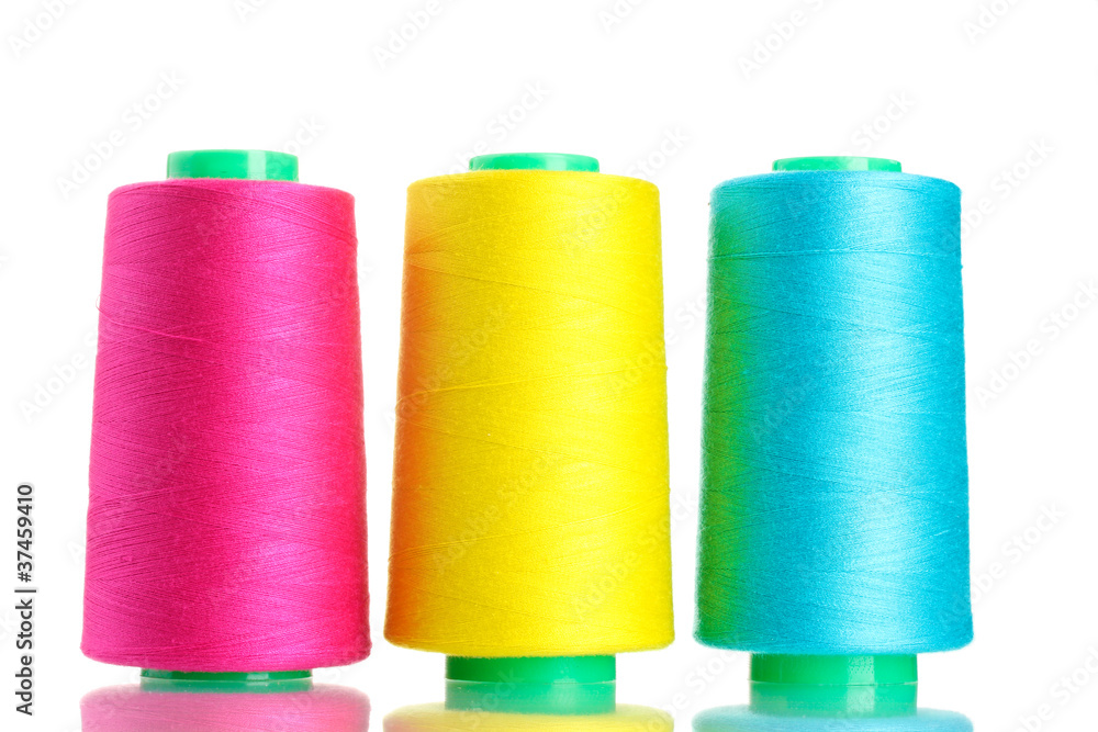 Bobbins of thread isolated on white Bobbins of thread isolated on white