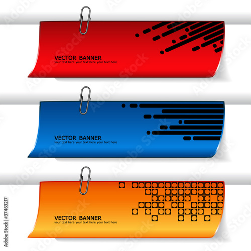 Vector set of banners