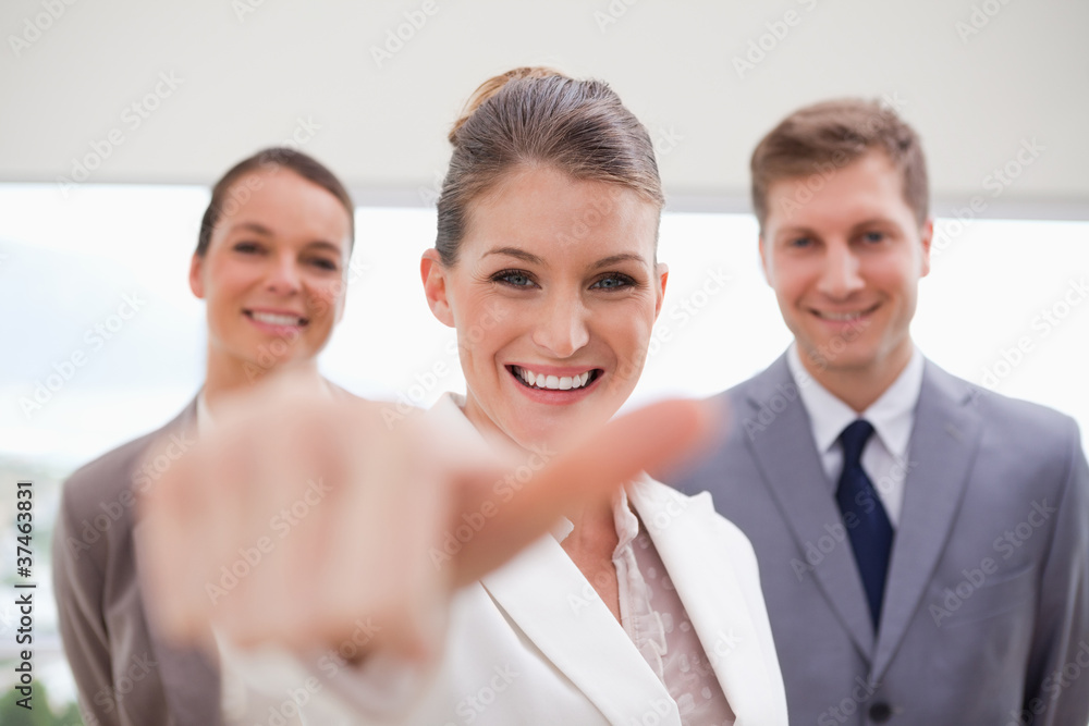 Fototapeta premium HR Manager about to give thumb up