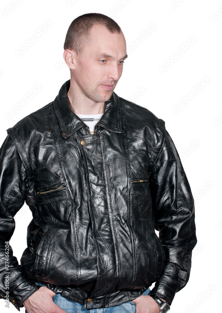 man in a leather jacket man in a leather jacket