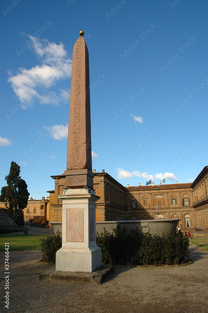 Obelisk in Boboli Gardens in Florence Italy