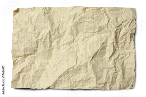 Crumpled Yellow Legal Paper