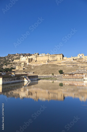 beautiful Amber Fort in Jaipur in morning light