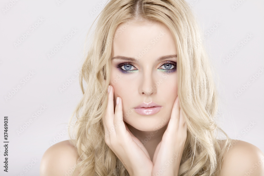 Young pretty woman with beautiful blond hairs Young pretty woman with beautiful blond hairs
