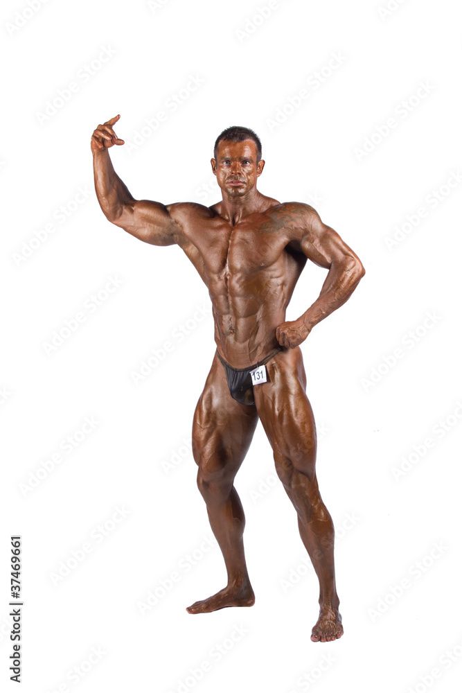 bodybuilder flexing