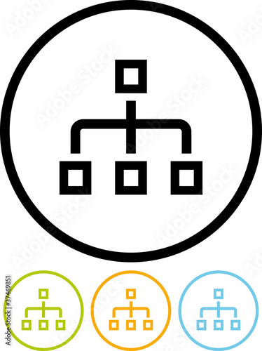 Network - Vector icon isolated on white