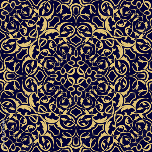 Gold seamless wallpaper pattern © Nikolay Zaburdaev
