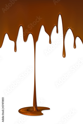 Dripping Melted Chocolate Syrup