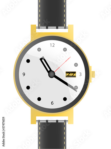 watch with leather belt