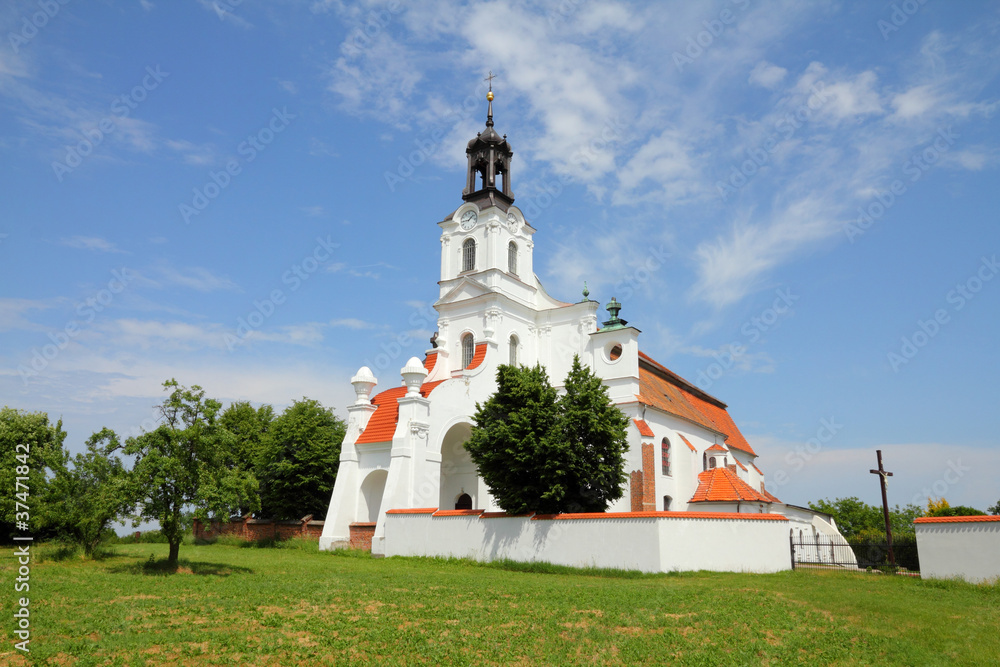 Poland - Wielkopolska, church in Olobok