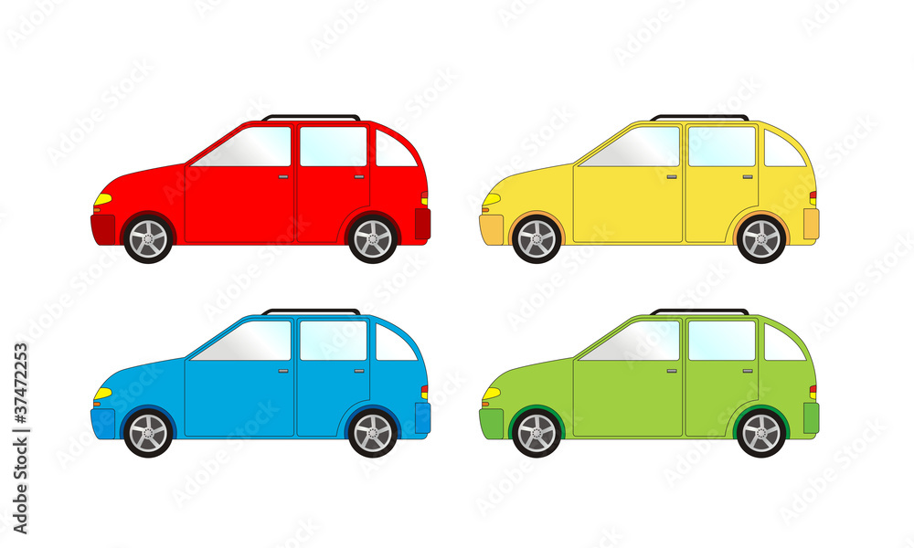 Samochód hatchback - paczka, wektor Samochód hatchback - paczka, wektor