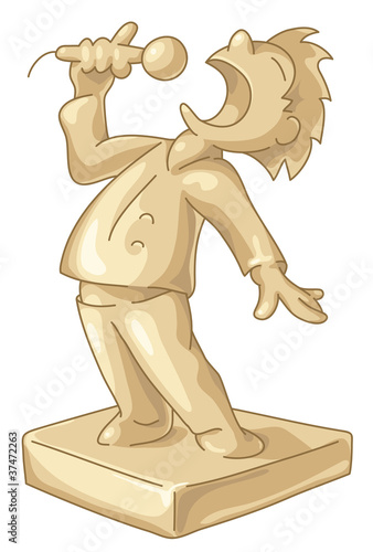 Golden statuette of the best singer