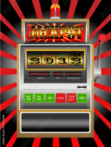 new year 2012 in slot machine