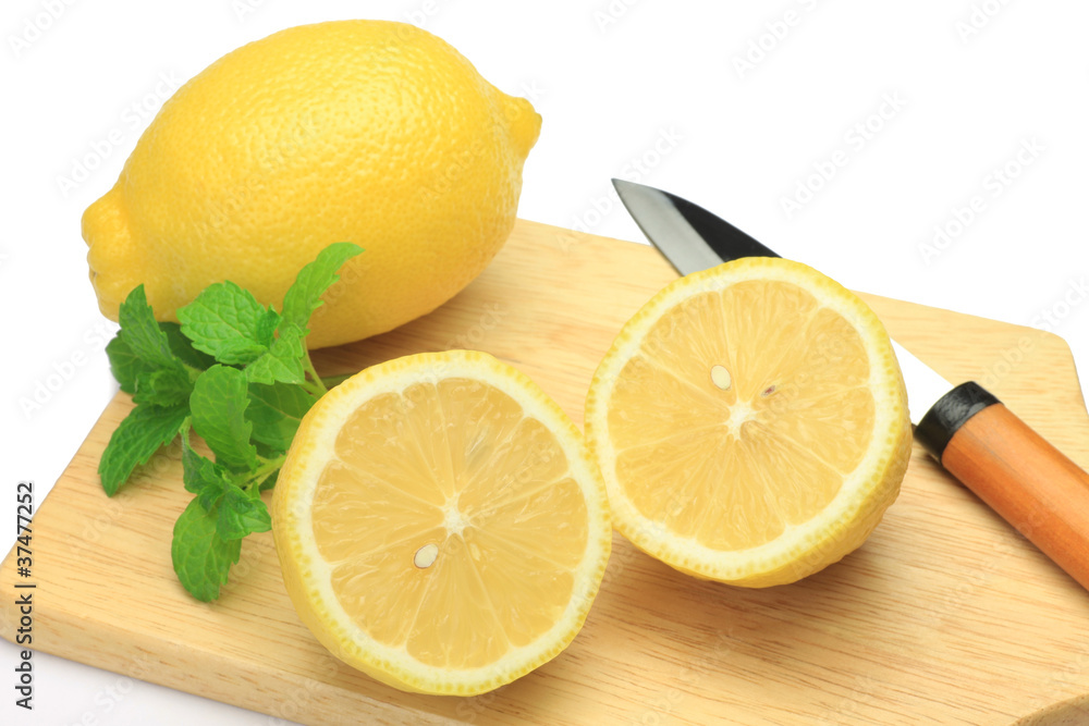 lemon and knife lemon and knife