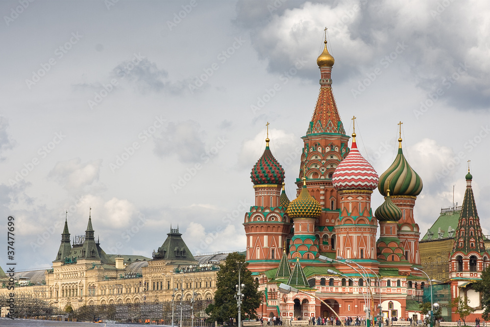 Saint Basil's Cathedral on Red square, Moscow, Russia