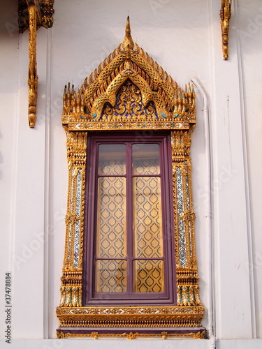 Traditional Thai style window temple