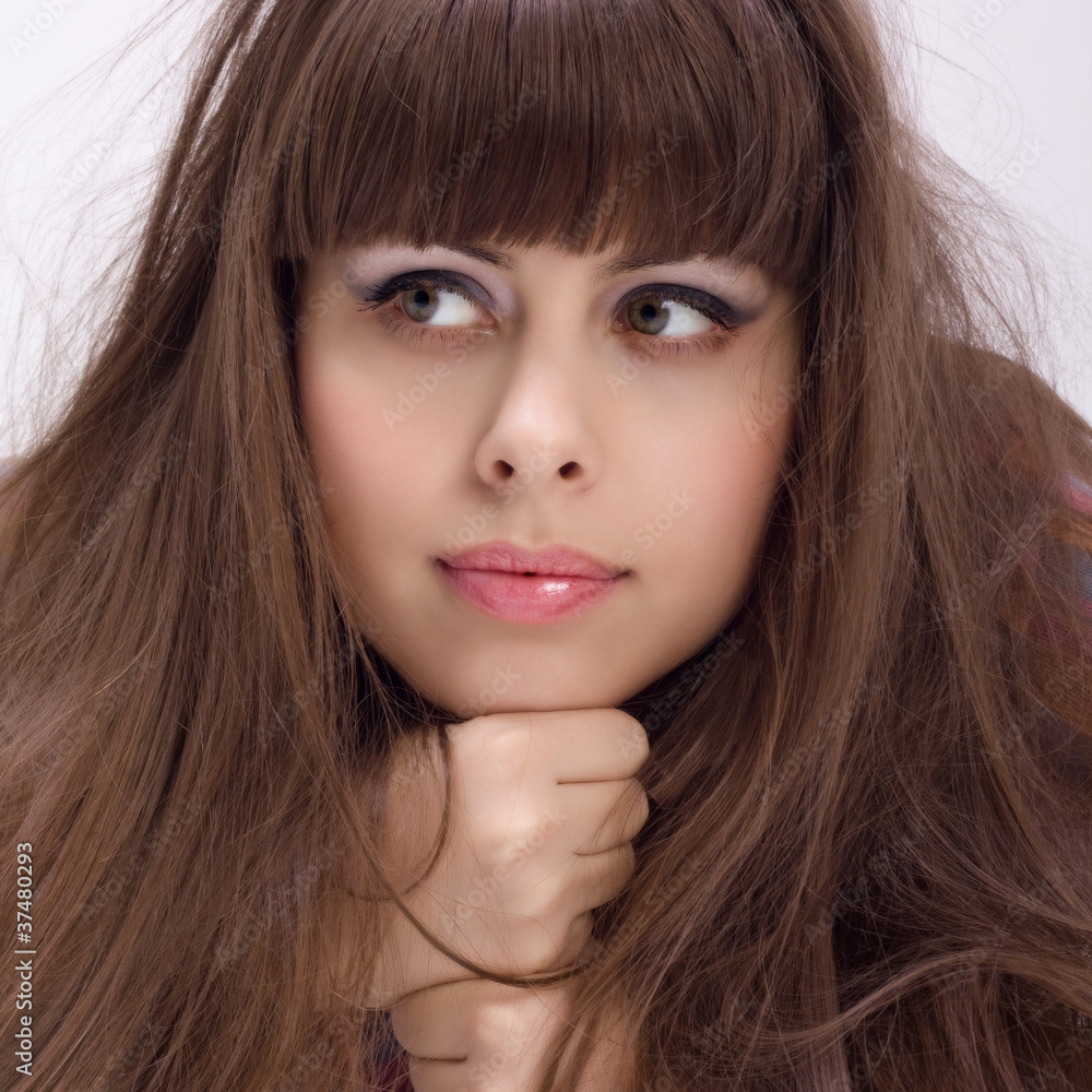 Portrait of pretty young smiling woman Portrait of pretty young smiling woman