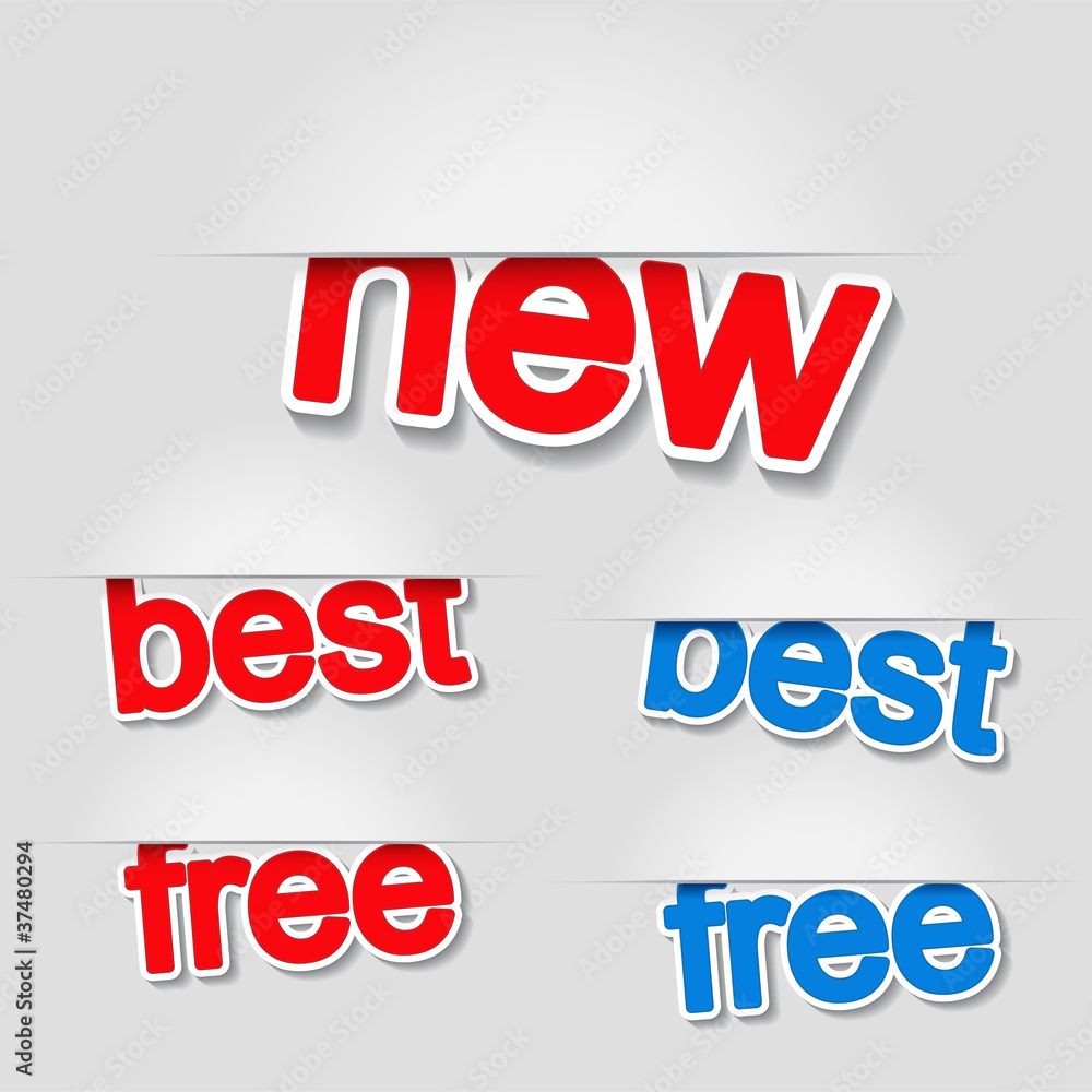 Vector fixed labels - new, best, free Vector fixed labels - new, best, free