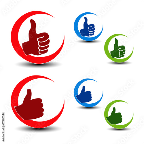 Vector best choice icons - gesture hand