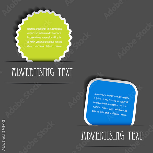 Vector advertising labels