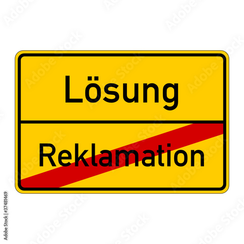 ortsschild reklamation lösung I