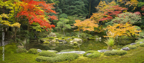 Canvas Print Garten Panorama
