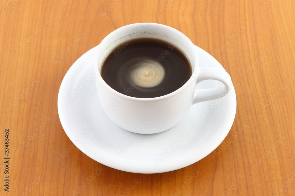 Spiral cream of coffee. Spiral cream of coffee.
