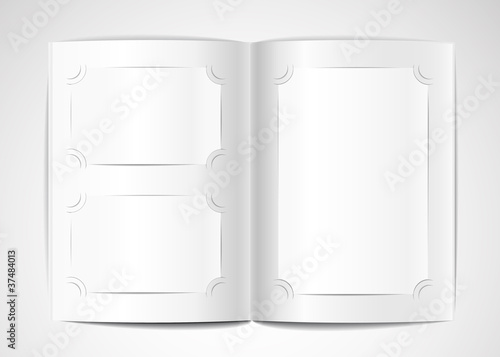 Photo album with blank photo cards