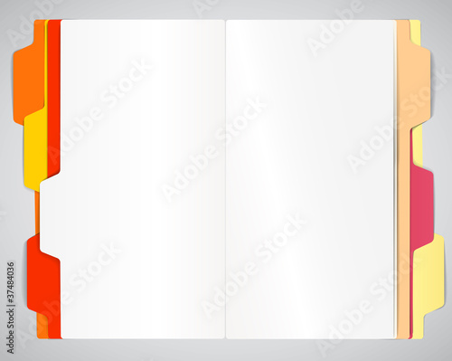 Copy-book on a table vector template