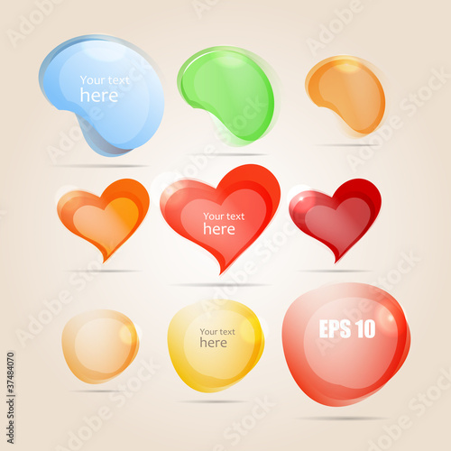 Glowing talk bubbles