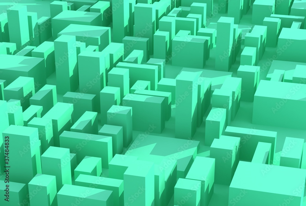 Modern city district abstract composition Modern city district abstract composition