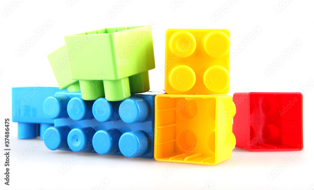 Naklejka premium Plastic building blocks