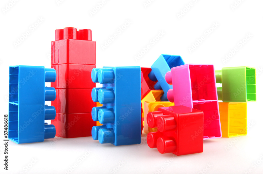 Fototapeta premium Plastic building blocks